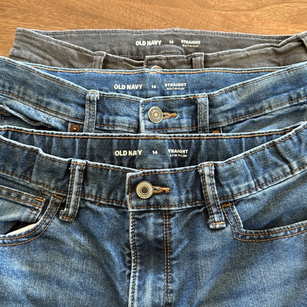3 pairs Boys Old Navy Straight cut jeans - Picture 7 of 7